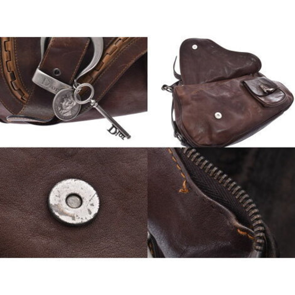 Dior Gaucho Brown Calf Semi Shoulder Bag CHRISTIAN - Picture 8 of 12